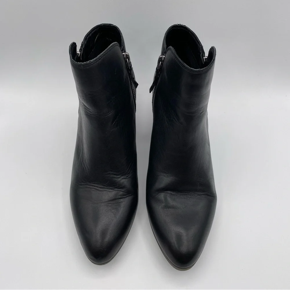 Frye Judith Leather Double Zip Up Ankle Women's Black Booties  -  Size: 10M - Picture 6 of 15